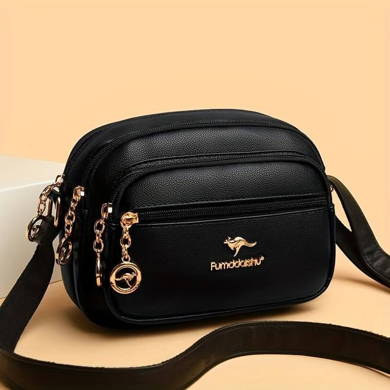 Multi-Layer Zipper New Niche Design Shoulder Bag Fashionable Crossbody Bag