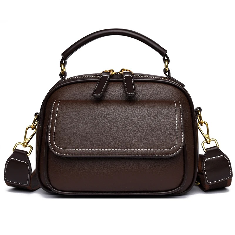 New Sac a Main Women Handbag soft small Shoulder Pu Leather Tote Hand Bags for Ladies(coffee)