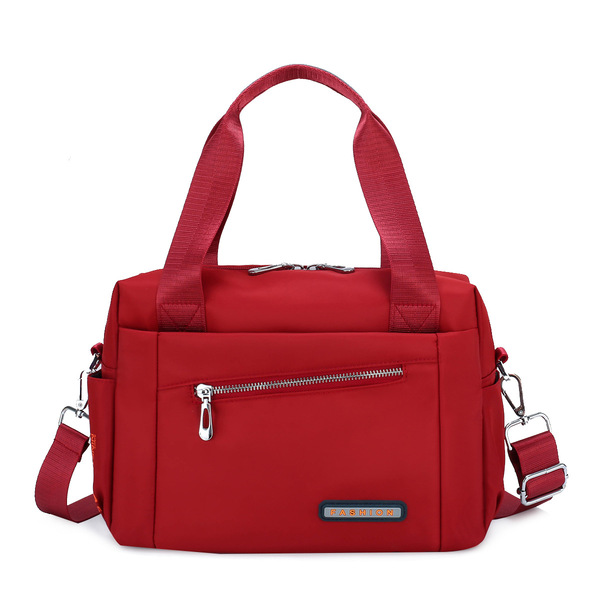 Luxury Bag Waterproof Nylon Shoulder Ladies Travel Crossbody ( Red Color)