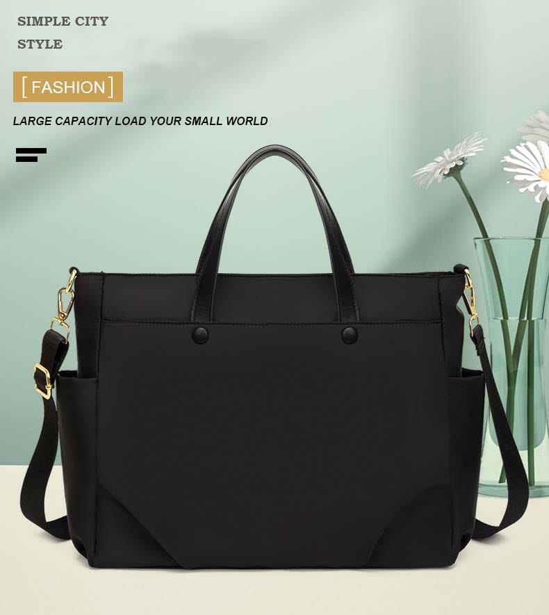New Women Tote Bag Oxford Large Handbag Shoulder Bags(Black)