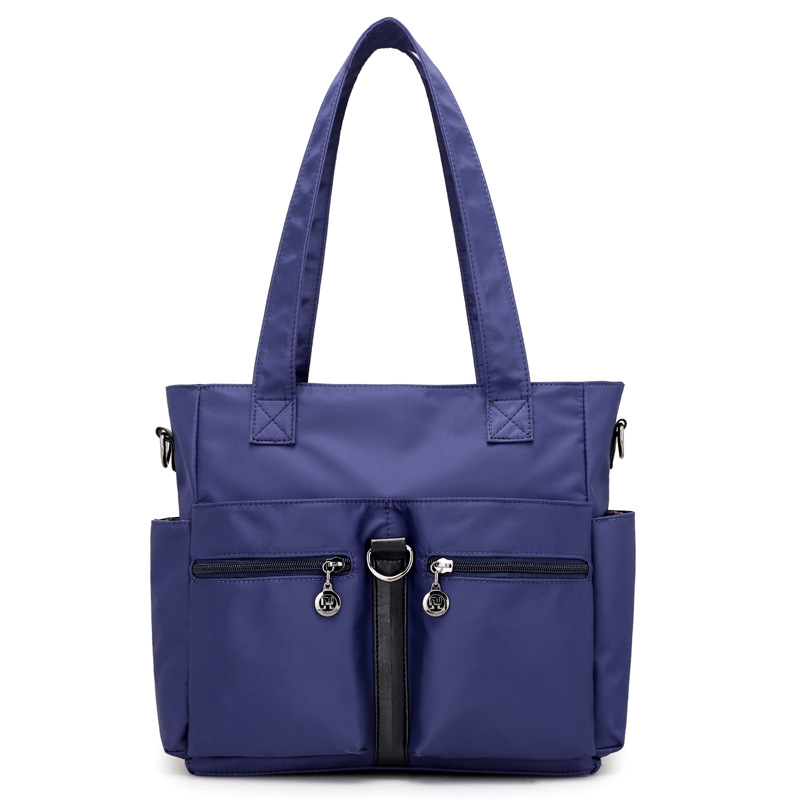 Women Casual Large Capacity Waterproof Oxford Cloth Bag(Dark Blue)