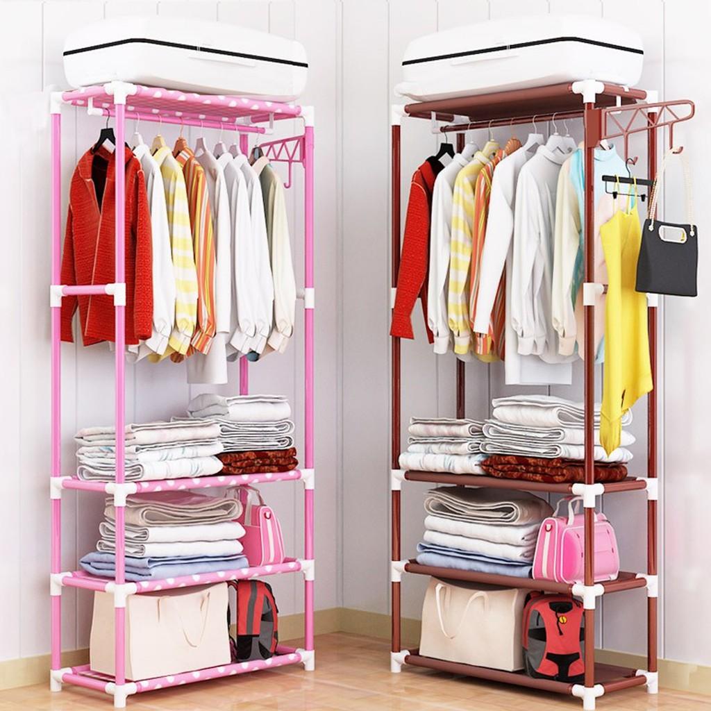 Fashionable 3 Layer Cloth Rack - Multicolor
