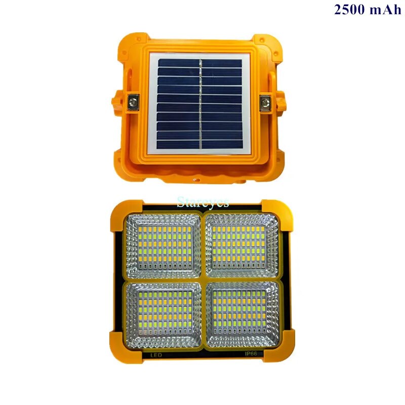 Portable Solar LED Floodlight Rechargeable IP66 Waterproof Flood light